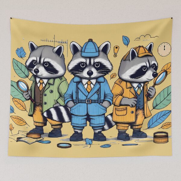Item preview, Raccoon Detectives designed and sold by beyazart.
