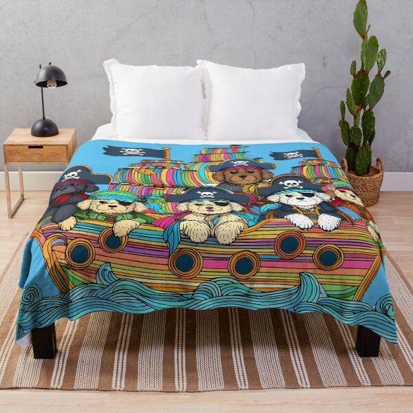 Item preview, Pirate Dogs on a Ship - Playful Cartoon Art designed and sold by beyazart.