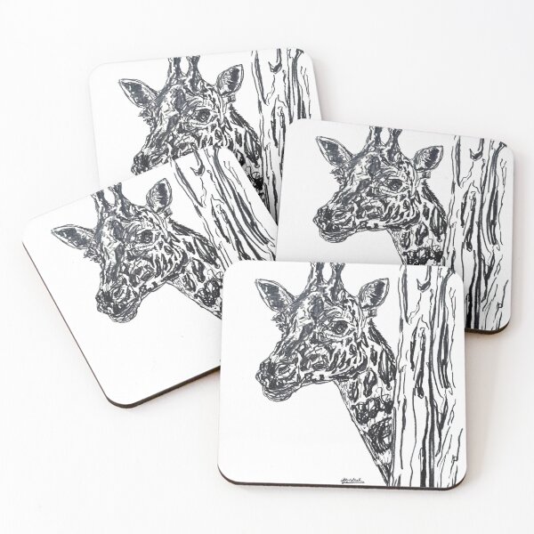 Item preview, Drawing Giraffe Art Graphic Pencil designed and sold by Auti-Animals.