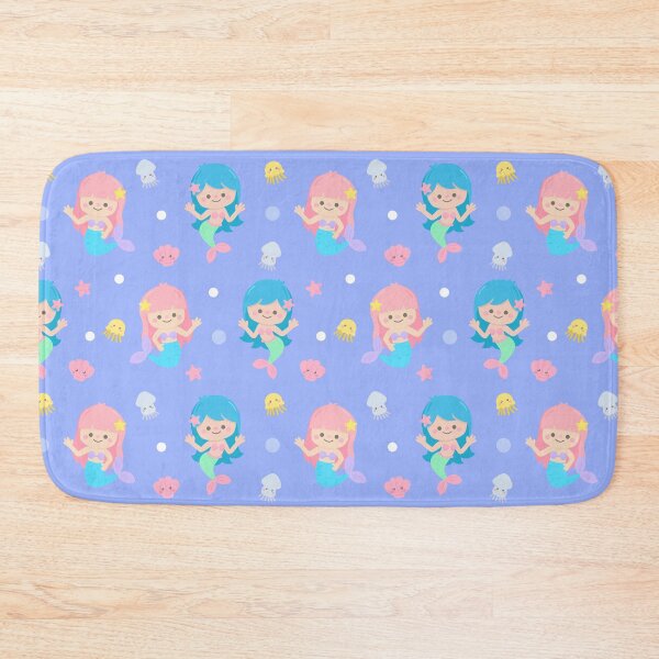 Item preview, cute kid seamless pattern mermaid purple party illustration designed and sold by nuchz.