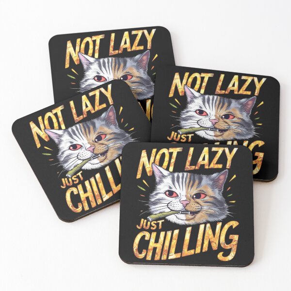 Item preview, Smoking not lazy cat designed and sold by PureViolence.