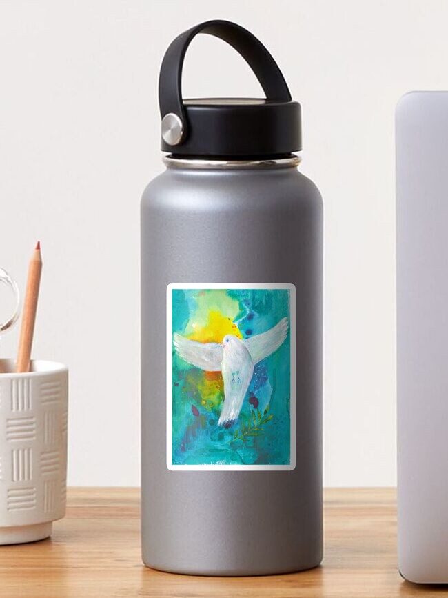 Thumbnail 1 of 3, Sticker, Peaceful Dove Art Merchandise  designed and sold by StarBlossom74.