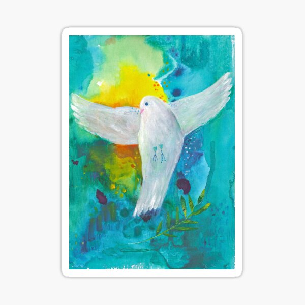 Peaceful Dove Art Merchandise Sticker