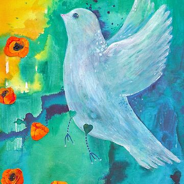 Artwork thumbnail, Whimsical Dove Art Merchandise by Sarah Bowden