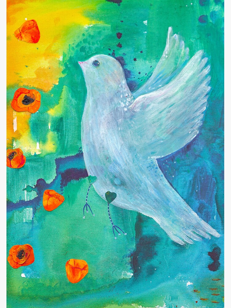 Thumbnail 3 of 3, Sticker, Whimsical Dove Art Merchandise designed and sold by StarBlossom74.
