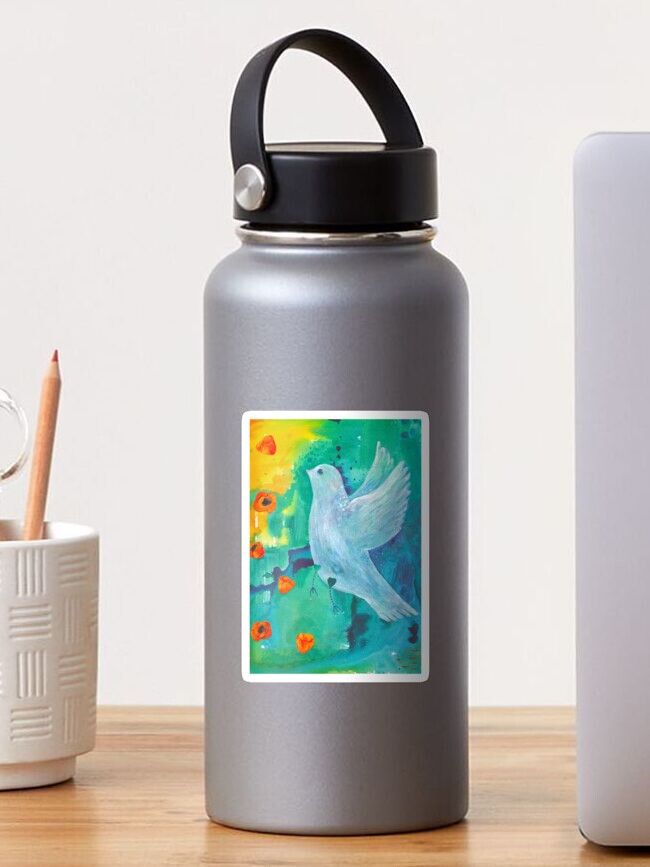 Thumbnail 1 of 3, Sticker, Whimsical Dove Art Merchandise designed and sold by StarBlossom74.