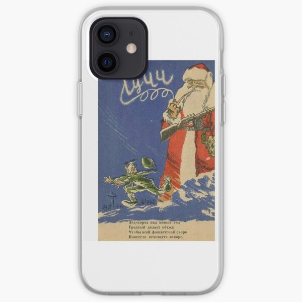 1944 year. The Soviet New Year's card of 1943. Artist M. Gordon, Publisher: Iskusstvo Image: from the collection of Igor Volkov iPhone Soft Case