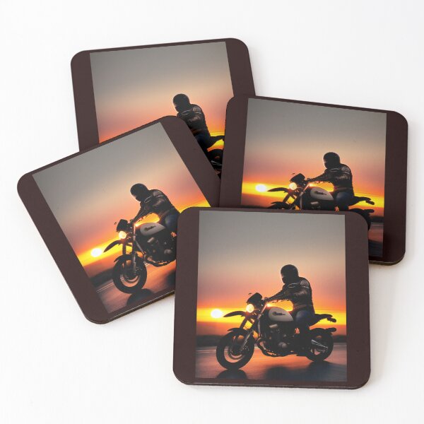 Item preview, Sunset Motorcycle Ride: Tranquil AI Art Lifestyle Gear designed and sold by ThrottlePixels.