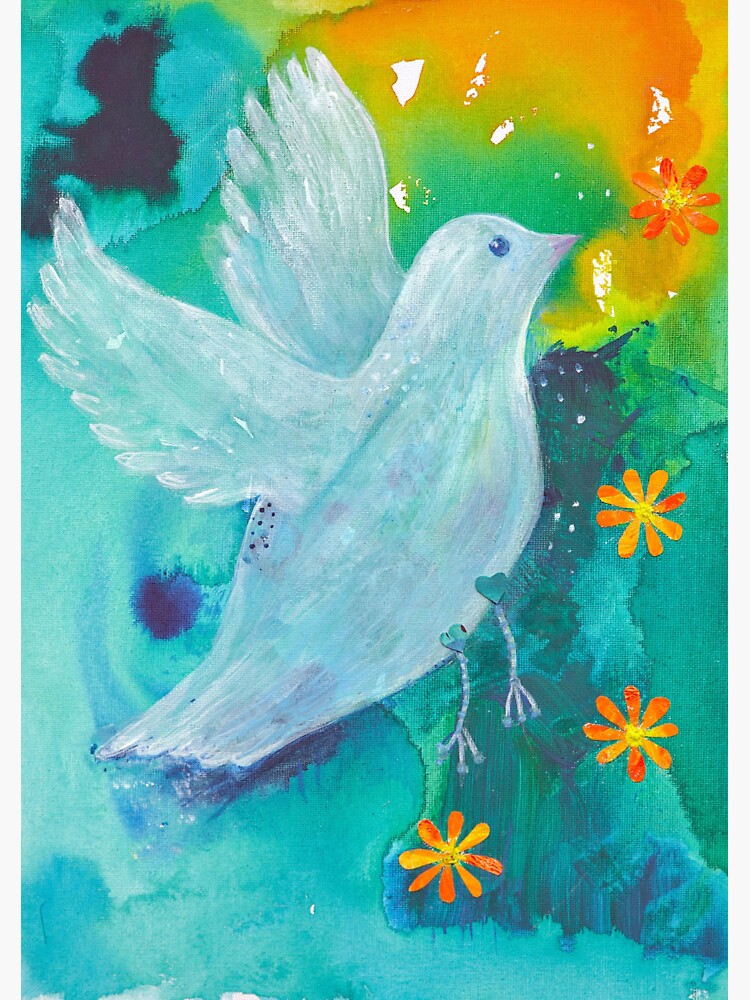 Thumbnail 3 of 3, Sticker, Magical Dove Art Merchandise designed and sold by StarBlossom74.