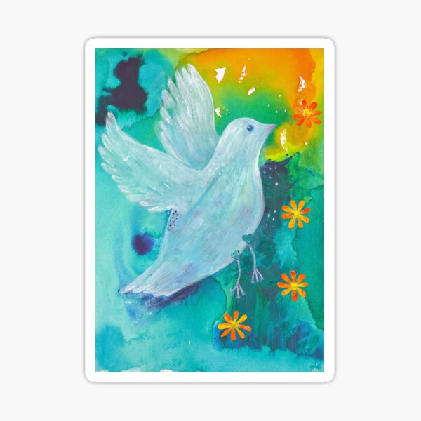 Magical Dove Art Merchandise Sticker