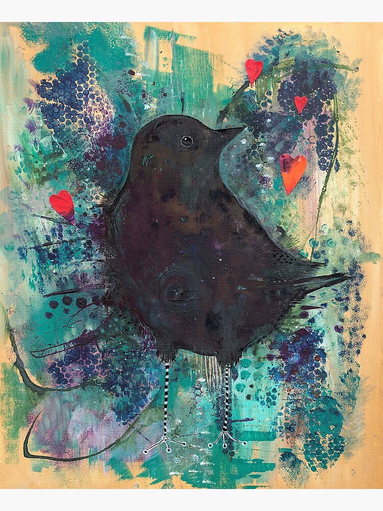 Thumbnail 3 of 3, Sticker, Abstract Crow Art Merchandise designed and sold by StarBlossom74.