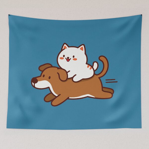 Item preview, Cat Riding a Dog designed and sold by xopaw.
