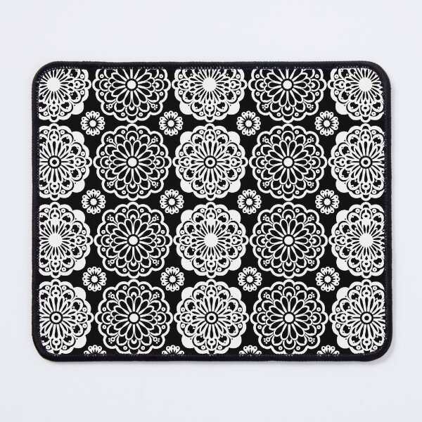 Item preview, Black and White floral pattern designed and sold by Artlizzard.