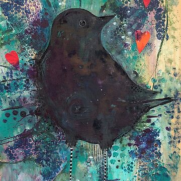 Artwork thumbnail, Abstract Crow Art Merchandise by Sarah Bowden