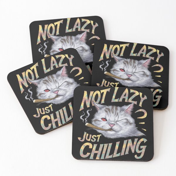 Item preview, Smoking not lazy cat designed and sold by PureViolence.