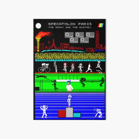 Specathlon Paris - ZX Spectrum Computer Game Art Art Board Print