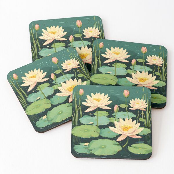 Item preview, Vintage Waterlilies: Retro Botanical Illustration designed and sold by susshop214.