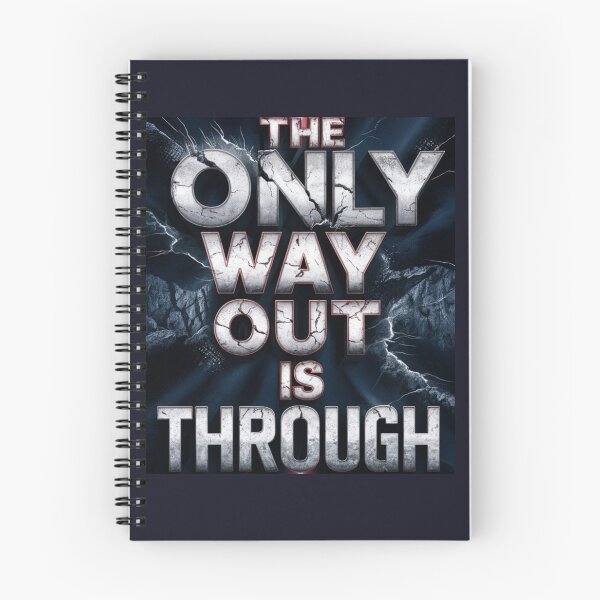 Item preview, Hyper-Realistic Typographic Design: "The Only Way Out is Through" for T-Shirts, Caps, Stickers & More designed and sold by lamp148.