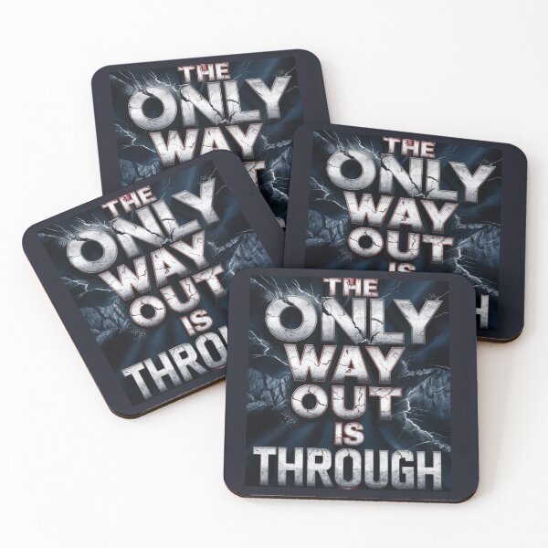 Item preview, Hyper-Realistic Typographic Design: "The Only Way Out is Through" for T-Shirts, Caps, Stickers & More designed and sold by lamp148.