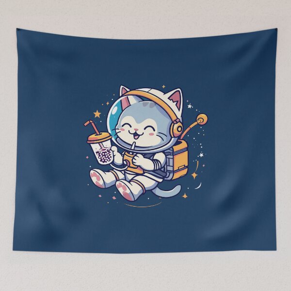 Item preview, Space Boba Cat designed and sold by Nufauna.