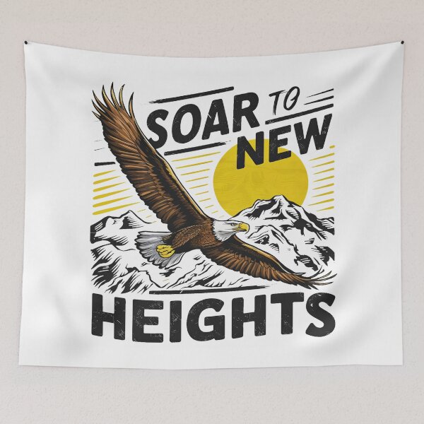 Item preview, Soar to New Heights: Inspirational Eagle and Mountain designed and sold by AlphaTeez.