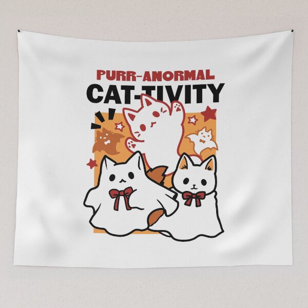 Item preview, Purr-anormal Cat-tivity Cute Halloween Cat Design designed and sold by Trio-in-Forest.
