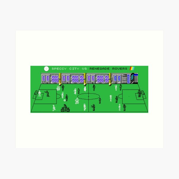 Speccy City vs Renegade Rovers Retro Art Art Print