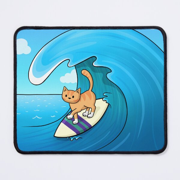 Item preview, Surfer cat designed and sold by doodlecats.