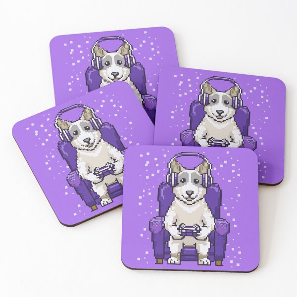 Item preview, White Gamer Dog Pixelart designed and sold by bajera045.
