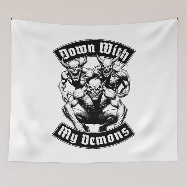 Item preview, Down With My Demons Funny Goth Demon Crew From Hell designed and sold by GrandeDuc.