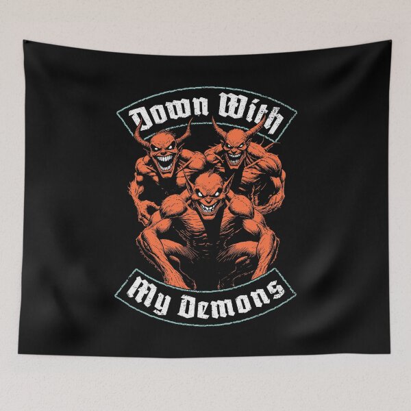 Item preview, Down With My Demons Funny Goth Demon Crew From Hell designed and sold by GrandeDuc.