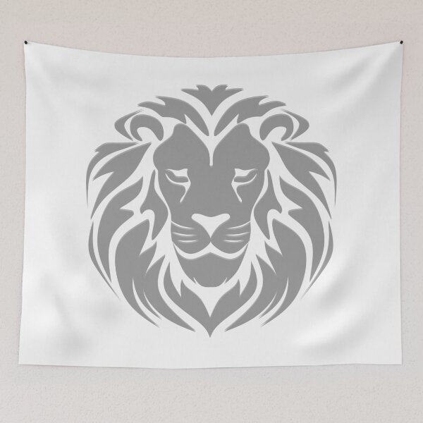 Item preview, Lion head, silver grey designed and sold by bunterkunt.