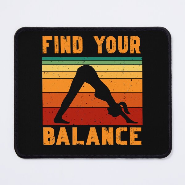 Item preview, FIND YOUR BALANCE YOGA FITNESS WORKOUT MOTIVATIONAL VINTAGE designed and sold by NiibDesigns.