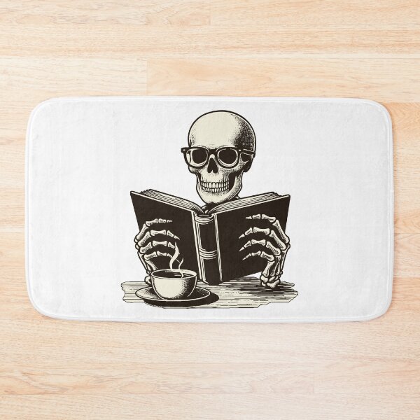 Item preview, Skeleton Reading Book - Reading Lover designed and sold by MO DESIGNS.