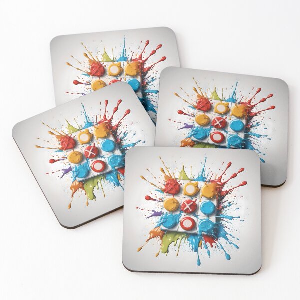 Item preview, Tic Tac Toe Wall Art Deco, Noughts And Crosses Póster Pintura Splash Art designed and sold by HardToFindMerchandise.