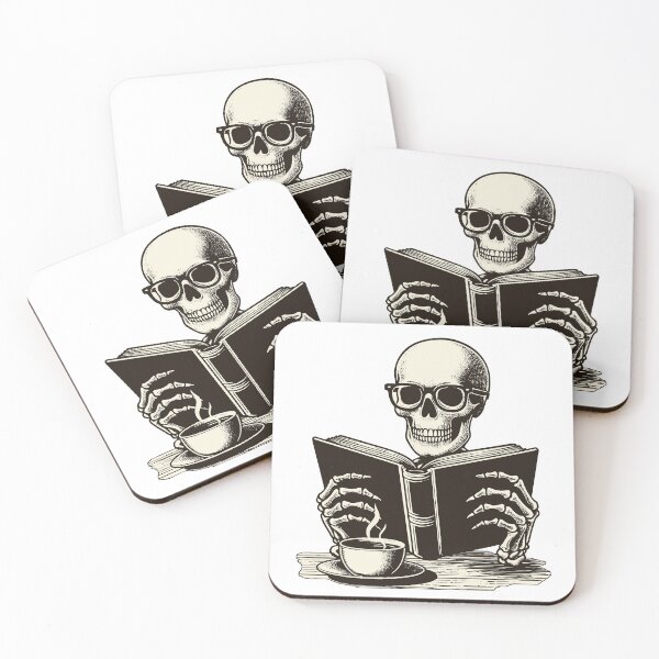 Item preview, Skeleton Reading Book - Reading Lover designed and sold by MO DESIGNS.