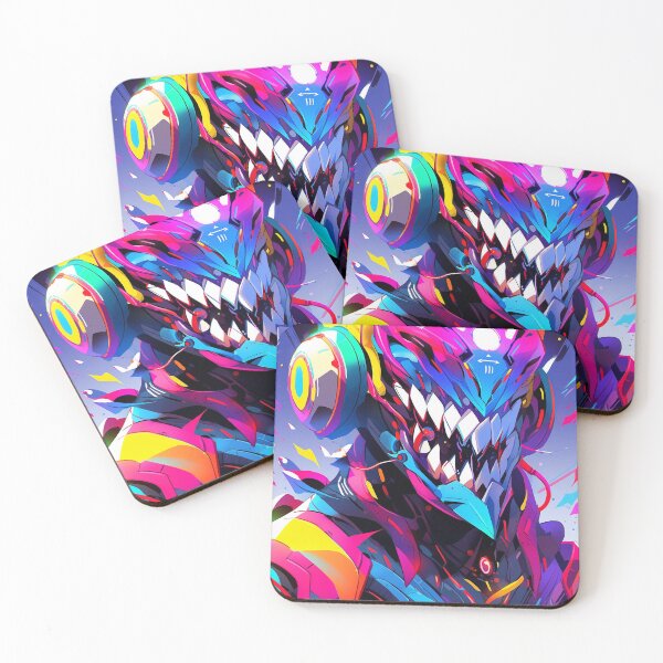 Item preview, Neon Robotic Beast Unleashed in Colors by AI designed and sold by DigitAIShop.
