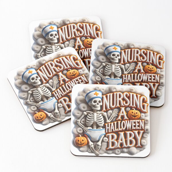 Item preview, Nursing a Halloween Baby Announcement - Spooky Baby Announcement for Nurses' October Baby designed and sold by StyLeHi.