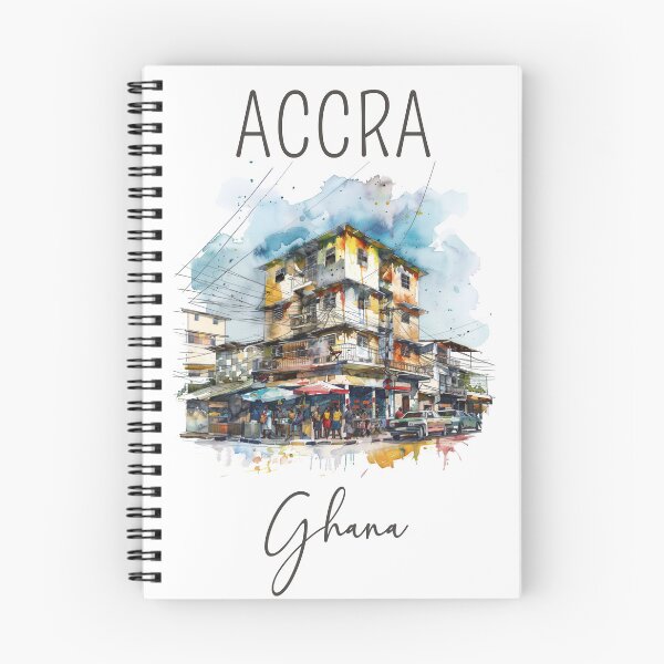 Artikelvorschau, Ein Aquarelldesign von Accra – Ghana entworfen und verkauft von Sketch-Shack.