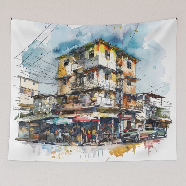 Item preview, A Watercolor Design of Accra - Ghana  designed and sold by Sketch-Shack.