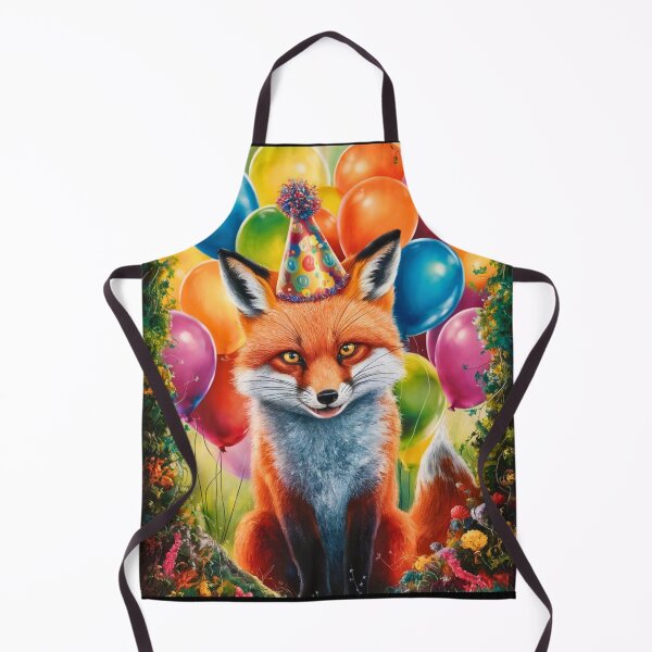 Item preview, Birthday Celebration. Birthday Fox. Adorable fox, birthday balloons, watercolor fox, fox drawing, floral fox designed and sold by FoxVibes.