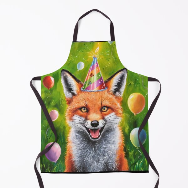 Item preview, Birthday Celebration. Birthday Fox. Adorable fox, birthday balloons, watercolor fox, fox drawing, floral fox designed and sold by FoxVibes.