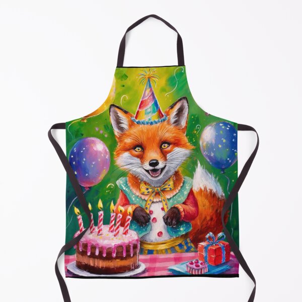 Item preview, Birthday Celebration. Birthday Fox. Adorable fox, birthday balloons, watercolor fox, fox drawing, floral fox designed and sold by FoxVibes.