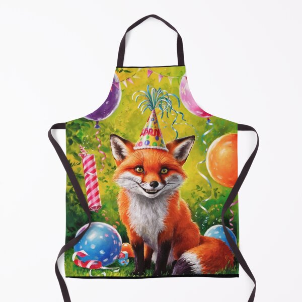 Item preview, Birthday Celebration. Birthday Fox. Adorable fox, birthday balloons, watercolor fox, fox drawing, floral fox designed and sold by FoxVibes.