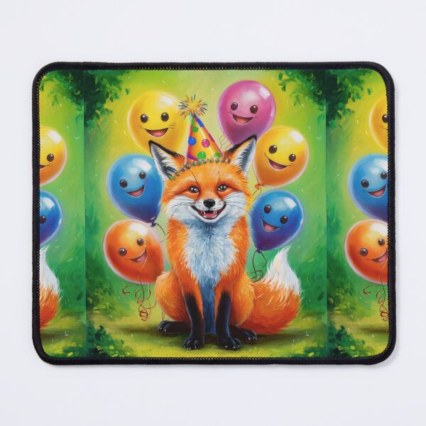 Item preview, Birthday Celebration. Birthday Fox. Adorable fox, birthday balloons, watercolor fox, fox drawing, floral fox designed and sold by FoxVibes.