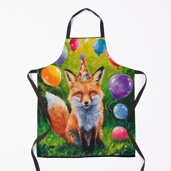 Item preview, Birthday Celebration. Birthday Fox. Adorable fox, birthday balloons, watercolor fox, fox drawing, floral fox designed and sold by FoxVibes.