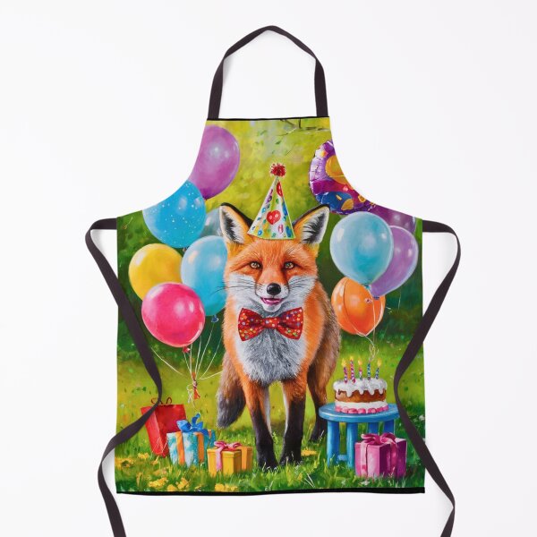 Item preview, Birthday Celebration. Birthday Fox. Adorable fox, birthday balloons, watercolor fox, fox drawing, floral fox designed and sold by FoxVibes.