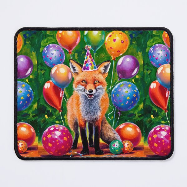 Item preview, Birthday Celebration. Birthday Fox. Adorable fox, birthday balloons, watercolor fox, fox drawing, floral fox designed and sold by FoxVibes.