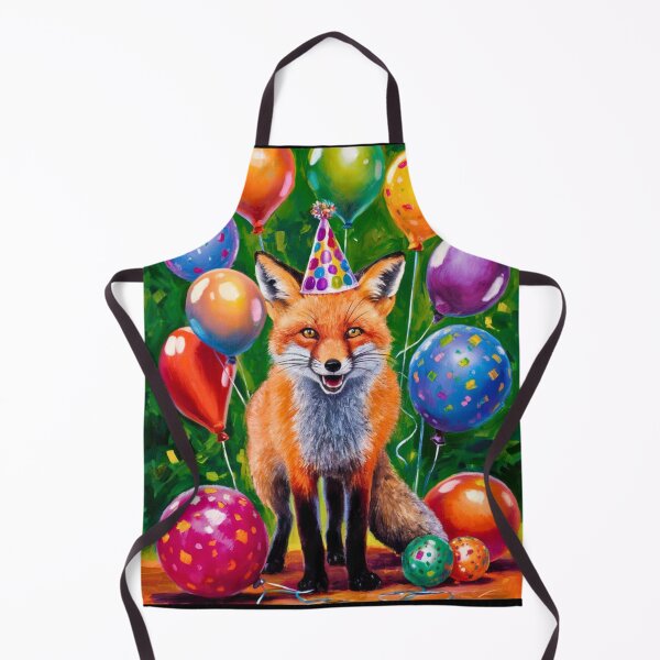 Item preview, Birthday Celebration. Birthday Fox. Adorable fox, birthday balloons, watercolor fox, fox drawing, floral fox designed and sold by FoxVibes.