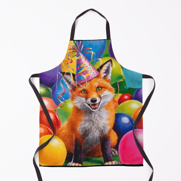 Item preview, Birthday Celebration. Birthday Fox. Adorable fox, birthday balloons, watercolor fox, fox drawing, floral fox designed and sold by FoxVibes.